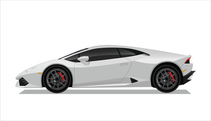 white Icon motor car art design side view vector template
