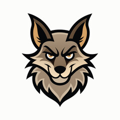 Cunning Coyote Mascot Logo with Wild West Style