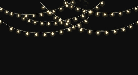 Delicate string lights twinkle against a dark background, creating a festive and inviting atmosphere perfect for celebrations and cozy evenings, adding a touch of magic.