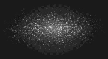 A dazzling display of shimmering glitter and sparkling light creates a magical and festive atmosphere against a transparent background, perfect for adding a touch of elegance.