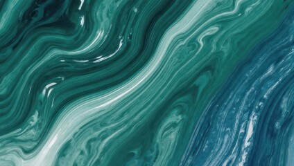 Fototapeta premium Abstract Fluid Art Background with Swirling Teal and Blue Colors.