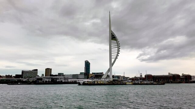 Onboard The Spirit of Portsmouth, the Gosport Ferry approaching Portsmouth Side