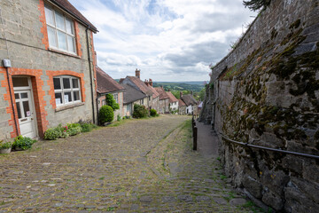 View from the top of Gold Hill in Shaftesbury