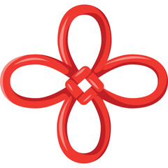 red bow isolated on white