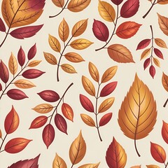 Fototapeta premium autumn leaves seamless background