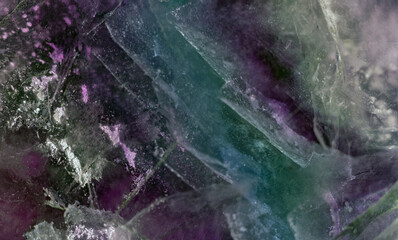 cyan and purple fluorite texture macro