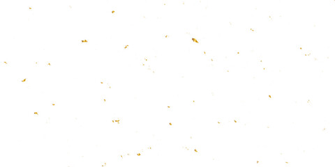 Abstract doted and confetti golden glitter and dust particles splatter on transparent background. Dust golden grunge background. Vector illustration.