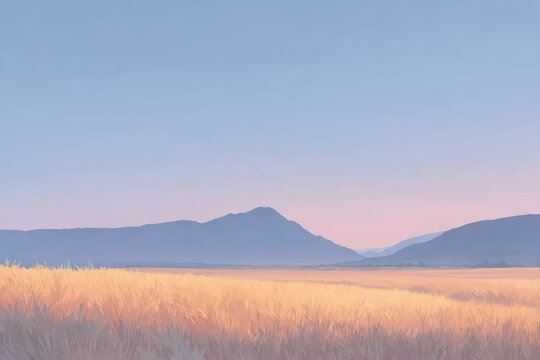 Delicate feather grass in a field at sunset