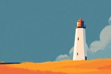 Lighthouse during a solar eclipse