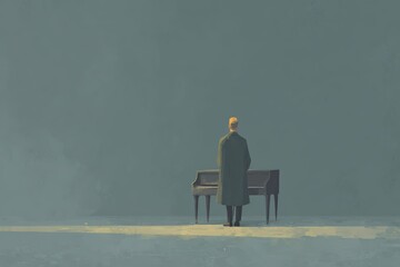 A person shattering into pieces