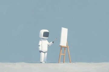 A robot trapped under a glass dome