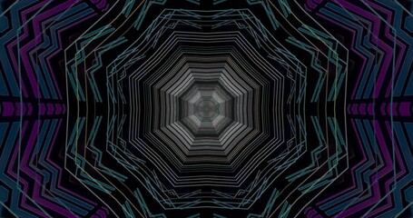 Seamless tunnel video vj loop screensaver with vibrant patterns and shapes for immersive visual experience