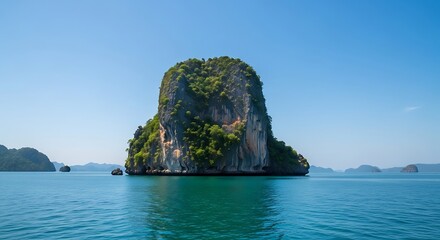 Obraz premium Stunning Limestone Karst Island in Andaman Sea Thailand.