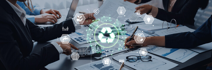 Concept of corporate social responsibility and sustainability. A global network of green energy,...