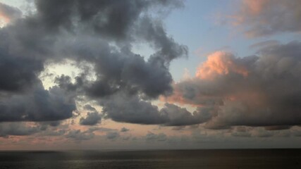 Dark storm clouds approaching at sea - Powered by Adobe