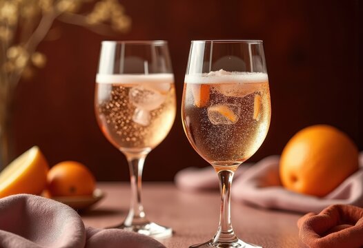 Refined Wine Glasses Crystal Clarity with Sparkling Bubbles in Elegant Settings