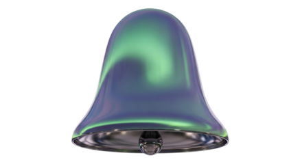 Futuristic iridescent lamp with metallic finish and unique shape