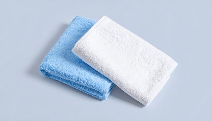 Clean Towels: Blue and White