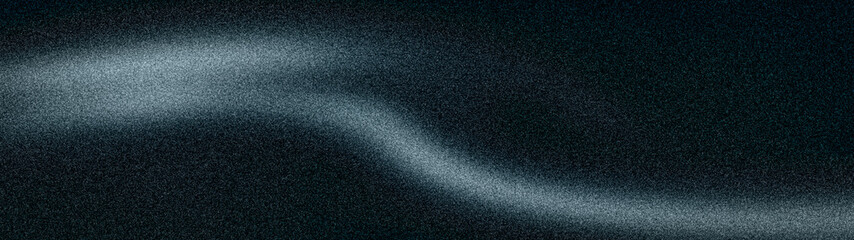 Obraz premium Abstract 4K dark-mood banner with a sweeping, blurred silver-white gradient on a deep navy blue and gray grainy texture. Sleek, minimal backdrop