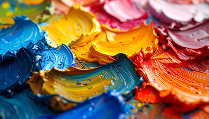 Colorful Abstract Oil Paint Texture