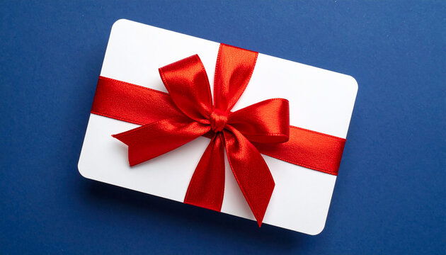 Gift Card with Red Ribbon - Powered by Adobe
