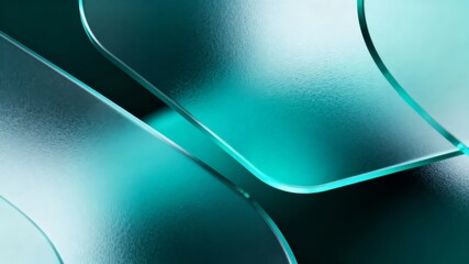 Glassmorphism Abstract Teal Cyan Gradient Background
