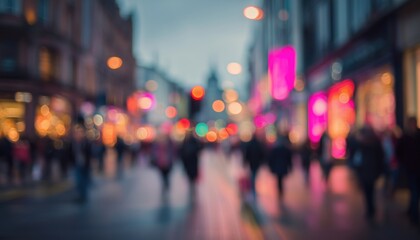 Premium Collection Of Urban Photos Featuring Blurred City Street With Lights, People, And Buildings - Perfect For Posters, Flyers, And More!