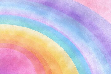 Watercolor Rainbow Arcs Pastel Gradient Background Design