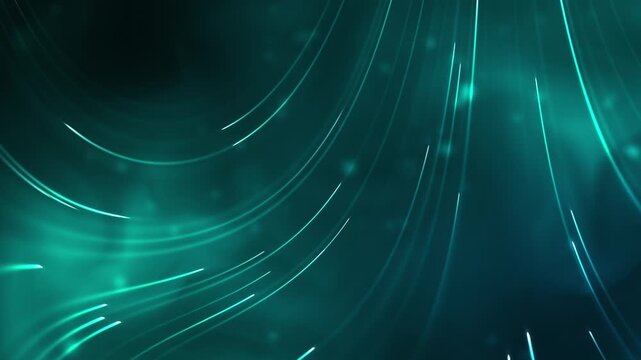 Big data light speed flow avoid the center. Abstract digital data stream of quantum computing. Blue  cyberspace of qubit trail waves. Modern tech information transmission. 