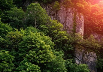 A vibrant natural landscape displays a rich tapestry of diverse elements, celebrating organic beauty, resilience, and inherent uniqueness ,uniqueness ,captivating ,harmonious