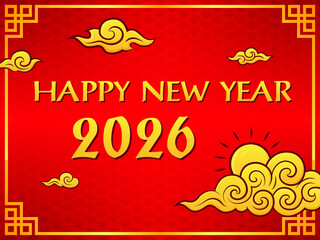 china new year poster banner red golden rich lucky illustration design