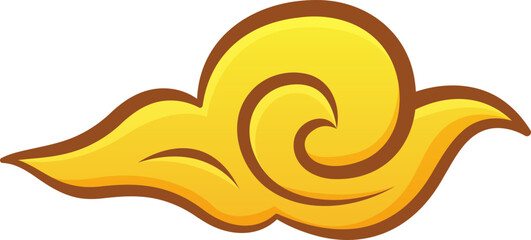 cloud ksy golden asia china japan styls illustration design