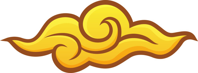 cloud ksy golden asia china japan styls illustration design