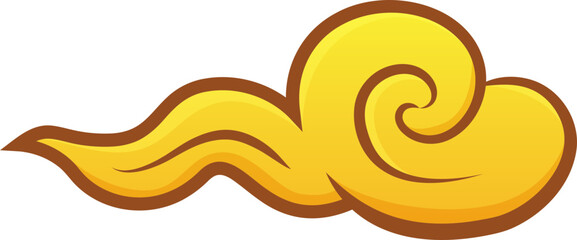 cloud ksy golden asia china japan styls illustration design