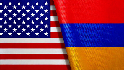 アメリカの国旗とアルメニアの国旗(USA Flag &Armenia flag.)
