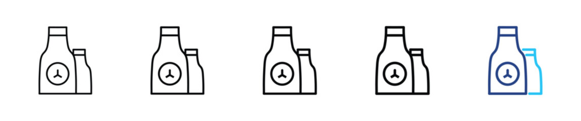 Nuclear icon set outline multistyle vector illustration concept