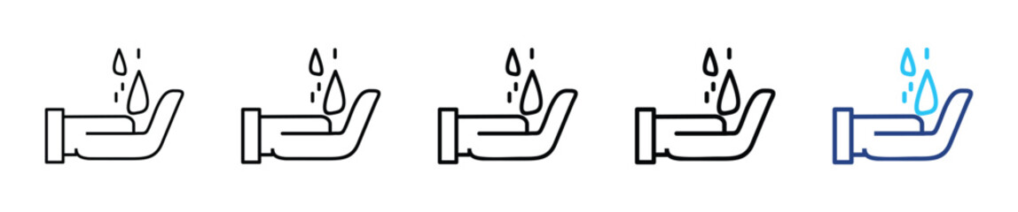 Dry environment icon set outline multistyle vector illustration concept