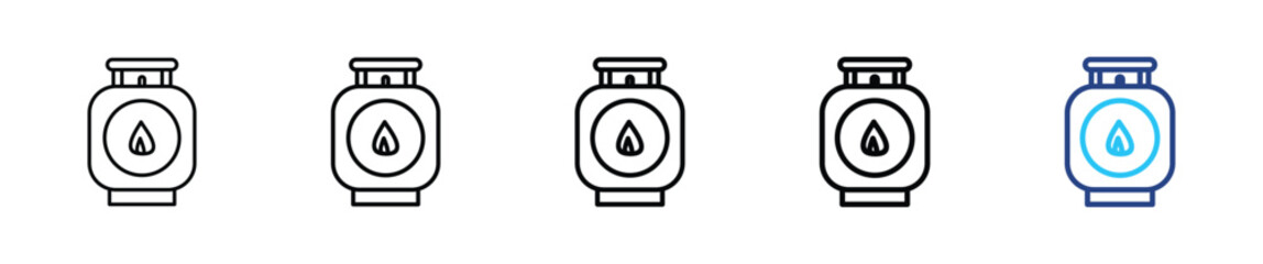 Gas icon set outline multistyle vector illustration concept