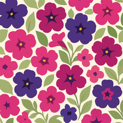 Colourful Floral Print Design Garden Graphic Abstract Botanical Decorative Nature Summer Wallpaper Blossom Vector Design