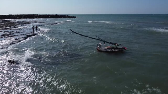 Imagens a&eacute;reas captadas por drone da Praia do Pocinho, uma praia pouco conhecida no litoral leste de Fortaleza, Cear&aacute;.