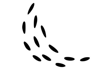 Dynamic Hand Drawn Curved Flow of Abstract Dots Pattern Vector