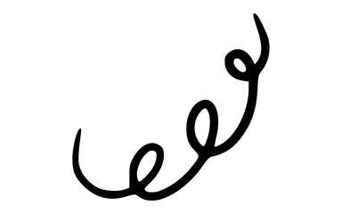 Horizontal Hand Drawn Continuous Curving Loop Line Doodle Vector