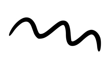 Hand Drawn Simple Continuous Wavy Line Doodle Vector Divider