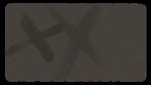 Real Vintage Film Leader with Noise and Film Burns. High quality 4k footage