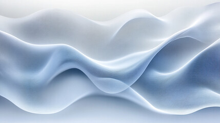 Biometric waveform tracing across translucent screen powder blue to silver gradient futuristic medical technology interface close-up data visualization high-tech healthcare concept