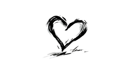 Simple one-line drawing of a child’s heart, symbolizing healing and unity for National Day for Truth and Reconciliation isolated on white background