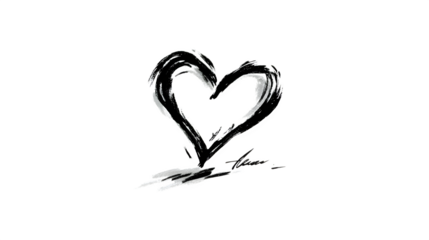 Simple one-line drawing of a child’s heart, symbolizing healing and unity for National Day for Truth and Reconciliation isolated on white background