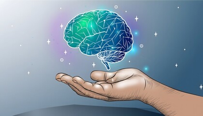 Digital Privacy and Mental Health Protection Conceptual Illustration