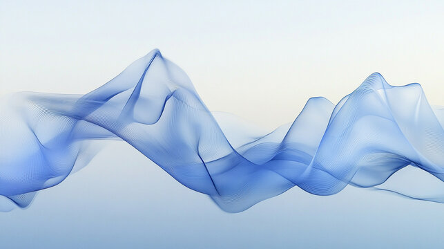 Biometric waveform tracing across translucent screen powder blue to silver gradient futuristic medical technology interface close-up data visualization high-tech healthcare concept - Powered by Adobe