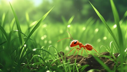 ants on the grass